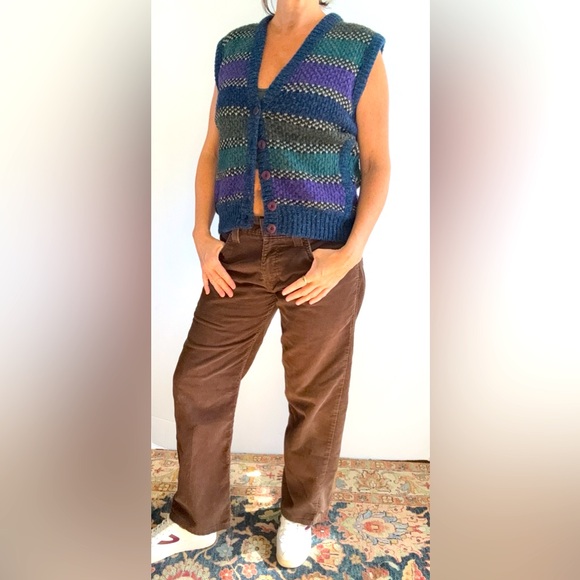 Vintage Sweater Vest by The Italian Mob Grandpa Sweater Unisex L 90’s Vintage - Picture 7 of 15
